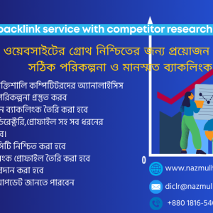 Monthly SEO backlink service with competitor research & link building